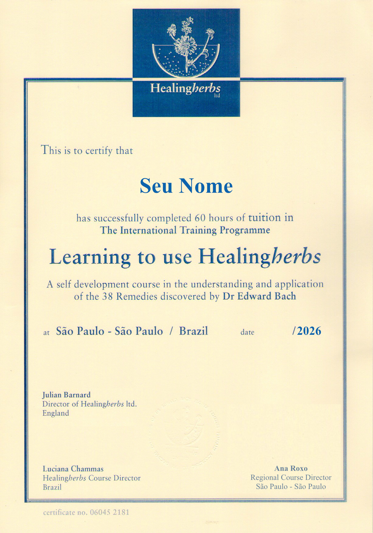 Certificação em Terapia Floral
